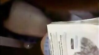 He climbed to a girl and began to squeeze her pussy with his fingers
