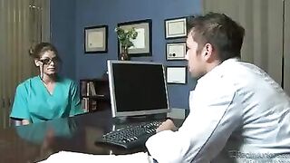 Perverted nurses fuck patients in the hospital, breaking professional bounds