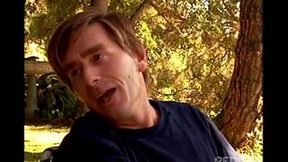A couple engaged in passionate sex right in the nature, brought by a beautiful girl