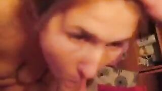 He finished in the mouth of a sexy girl. Homemade