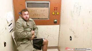 Eva Lovodi gets a hot load after the guy's cock was sucked