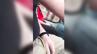 A guy jerks his cock on the bus with a beautiful girl