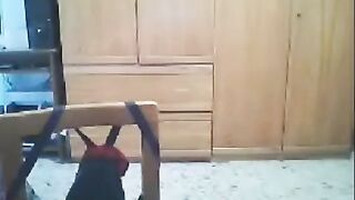 A girl fucks in front of her husband's webcam