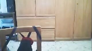 A girl fucks in front of her husband's webcam