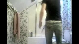 A prank with a camera in the toilet bowl ended up in sex