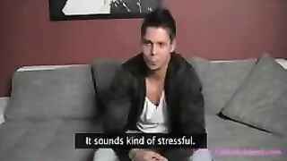A beautiful agent girl is fucking with the guy at casting