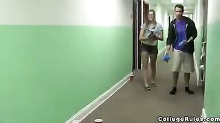 A group of young people got locked in the room and fucked