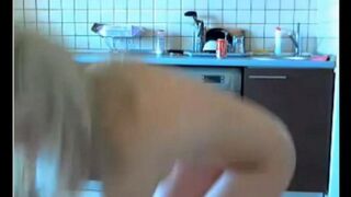 A young beauty got fucked on her first time in the kitchen