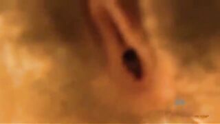 A man masturbates at home with the help of a glory hole