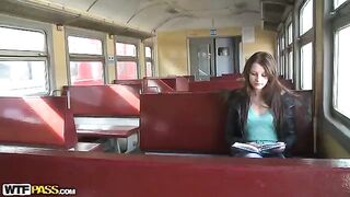 A threesome turned into a gangbang on the train, captured in stunning HD