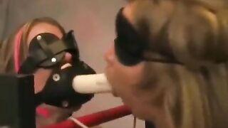 Bondage and domination games of two lesbian beauties with toys