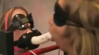 Bondage and domination games of two lesbian beauties with toys