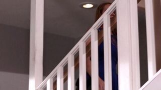 The guy fucks his girlfriend using a strapon in a passionate scene