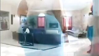 Black woman sat on the couch and got fucked