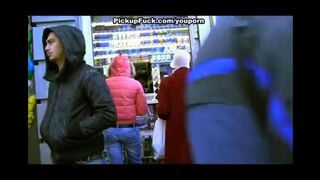 The guy picked up a blonde and fucked her on the street