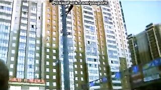 The guy picked up a blonde and fucked her on the street