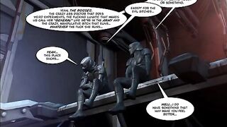 Mature woman fucks with the guys in a comic book style