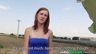Fucked red-haired beauty in a haystack outdoors - Eporn