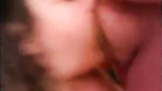 The guy made a friend kneel and shoved his cock in her mouth