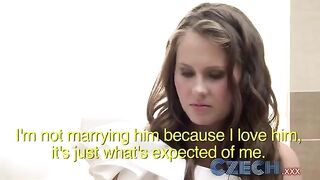 The witness of wedding drunk with bride for sex