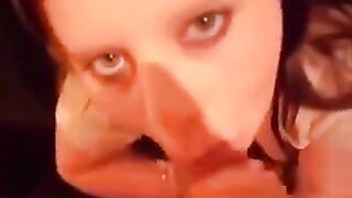 The young girls are very fond of the taste of sperm during a blowjob