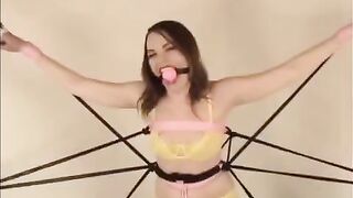 The pretty teen Diana Rius was tied up and fucked hard