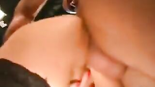 German whore fucked in her hole by a group of guys