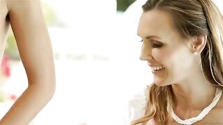 Three girlfriends chatted about intimate moments before getting down to business