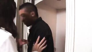 Dark-skinned reporter bedded hairy Sasha Gray hard