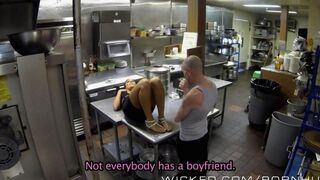 A girl worked hard and wanted to relax, so she got intimate