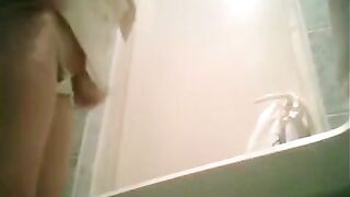 Hidden camera in the toilet bowl with a graduate student
