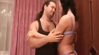 The man fucked a flexible gymnast in different poses to get pleasure