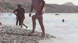 A hot visit to a nudist colony in Crimea, featuring stunning views