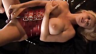 Rachel Aziani uses a dildo to masturbate her pussy