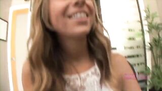 The girl is shown her boobs, but she sucks cock like a slut