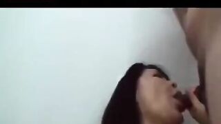 Mature Japanese guy masturbates his dick with fingers