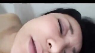Mature Japanese guy masturbates his dick with fingers