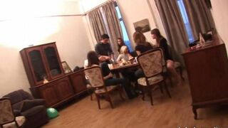 A gangbang of Russian students at a wild party