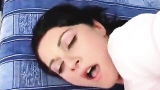 The guy fucked the girl in her ass and made cumshot on her face