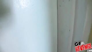 Beautiful girl has a quick sex in the bathroom