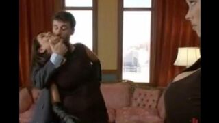 The husband punished his wife and maid for disobedience in a rough BDSM session