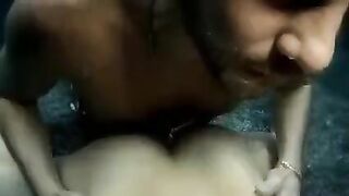 The beautiful girl made a blowjob right in the water