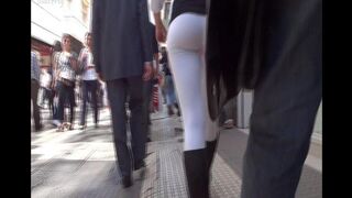 The camera man followed the juicy ass of a hot Argentine babe