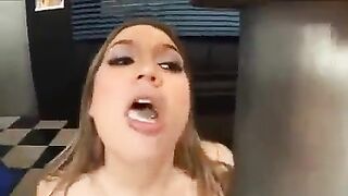 Big buffer guy has sex with sexy BBW with huge boobs in an intense scene