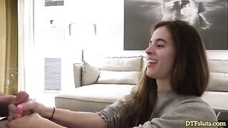 Fit slut Abbie Maley gets her pussy pounded in a rough home sex tape