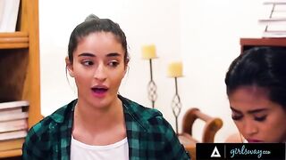 Two hot girls, Emily Willis and Ember Snow, have a sudden urge for sex