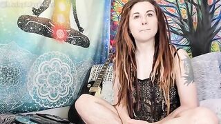 A funny hirsute girl stripped and brought herself to a powerful orgasm