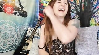 A funny hirsute girl stripped and brought herself to a powerful orgasm
