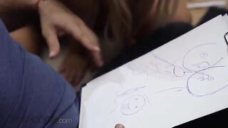 Lucky teacher fucked hard by blondie Lovita Fate in sensual scene