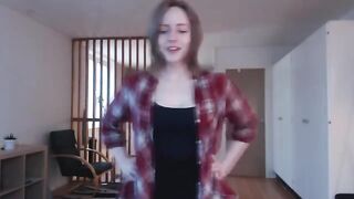 A beautiful and sexy babe plays with a big dildo, moaning with pleasure